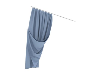 Perde izole arkaplanda. iç tasarım