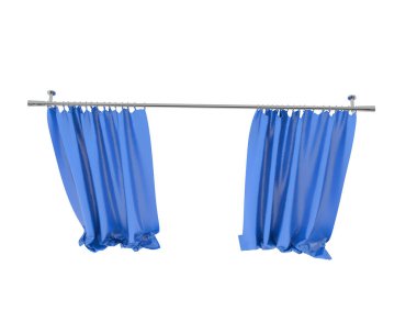 Perdeler izole edilmiş arka planda. iç tasarım