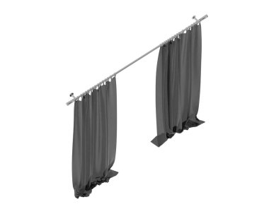 Perdeler izole edilmiş arka planda. iç tasarım