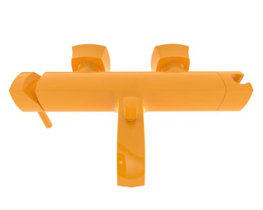 Musluk beyaz arkaplanda izole edildi. 3d görüntüleme - illüstrasyon