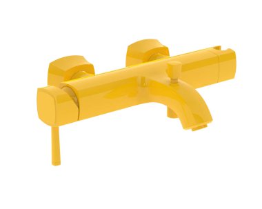 Musluk beyaz arkaplanda izole edildi. 3d görüntüleme - illüstrasyon