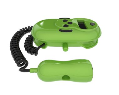 Fetal doppler beyaz arka planda izole edildi. 3d görüntüleme - illüstrasyon