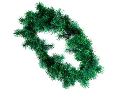 Beyaz arka plan üzerinde izole çelenk