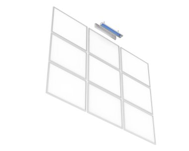 Izgara görüntüsü beyaz arkaplanda izole edildi. 3d görüntüleme - illüstrasyon