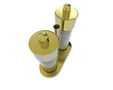 Shakers Biberi. İzole edilmiş 3B görüntüleme