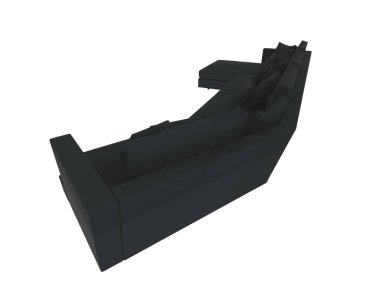 Beyaz arka planda izole kanepe. 3d görüntüleme - illüstrasyon 