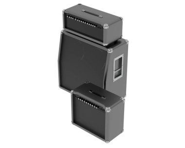 Hoparlörler izole edildi. 3d görüntüleme - illüstrasyon