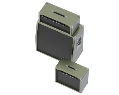 Hoparlörler izole edildi. 3d görüntüleme - illüstrasyon