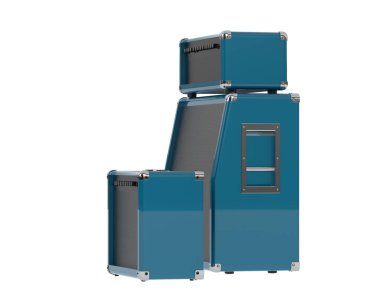 Hoparlörler izole edildi. 3d görüntüleme - illüstrasyon