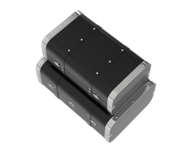 seyahat valizleri beyaz arkaplanda izole  