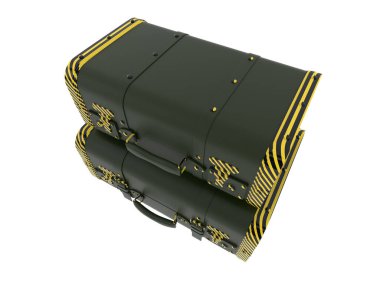 seyahat valizleri beyaz arkaplanda izole  