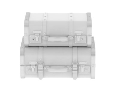 seyahat valizleri beyaz arkaplanda izole  