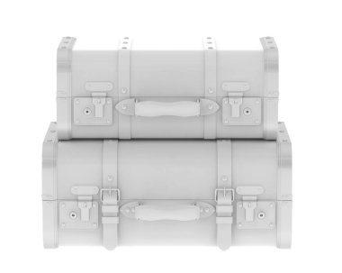 seyahat valizleri beyaz arkaplanda izole  