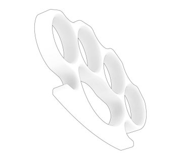 Brass Knuckles 3d illustration