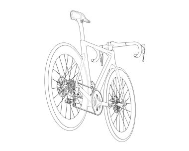 Beyaz arkaplanda klasik Bisiklet simgesi