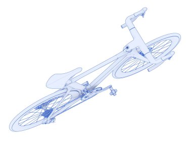 Beyaz arkaplanda klasik Bisiklet simgesi