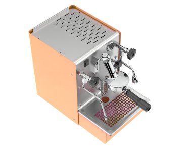 Beyaz arka planda izole kahve makinesi       