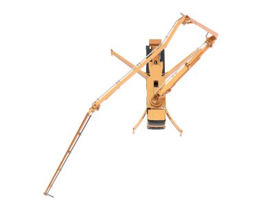 Beton kamyon şeffaf arka planda izole edildi. 3d görüntüleme - illüstrasyon