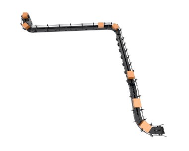 Taşıyıcı bant beyaz arkaplanda izole edildi. 3 Boyutlu Hazırlama 