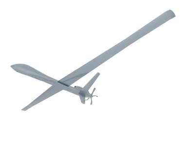 Drone isolated on white background. 3d rendering - illustration 