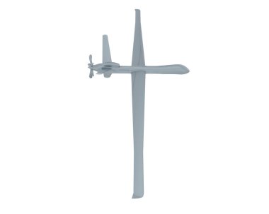 Drone isolated on white background. 3d rendering - illustration 