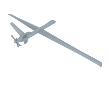 Drone isolated on white background. 3d rendering - illustration 