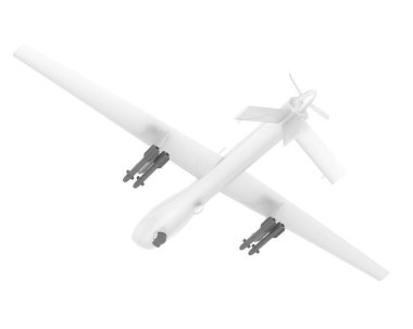 Drone isolated on white background. 3d rendering - illustration 