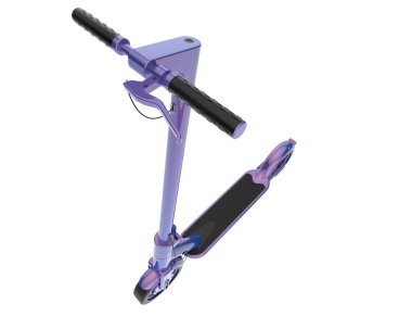 İzole edilmiş arkaplanda elektrikli scooter