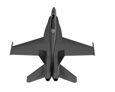 F18 beyaz arka planda izole edildi. 3d görüntüleme - illüstrasyon