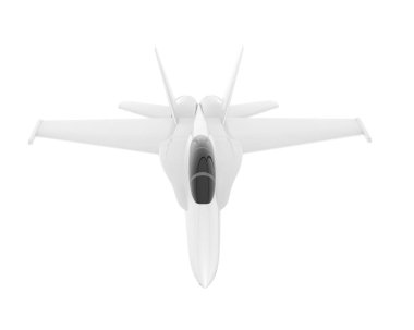 F18 beyaz arka planda izole edildi. 3d görüntüleme - illüstrasyon