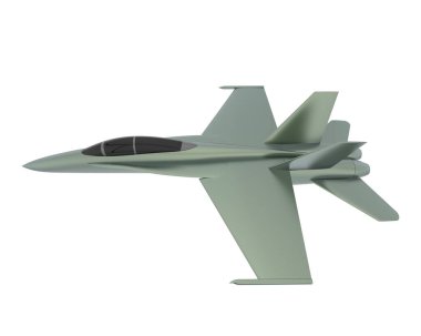 F18 beyaz arka planda izole edildi. 3d görüntüleme - illüstrasyon