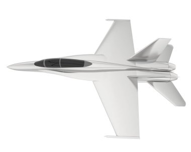 F18 beyaz arka planda izole edildi. 3d görüntüleme - illüstrasyon