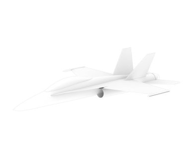 F18 beyaz arka planda izole edildi. 3d görüntüleme - illüstrasyon