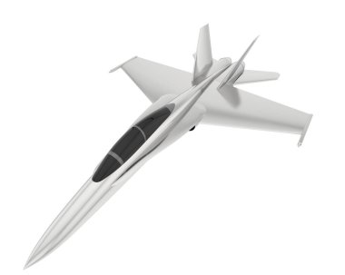 F18 beyaz arka planda izole edildi. 3d görüntüleme - illüstrasyon