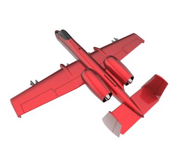 3d rendering image of a fight jet isolated on white background