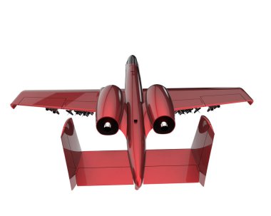 3d rendering image of a fight jet isolated on white background