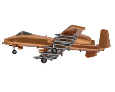 3d rendering image of a fight jet isolated on white background