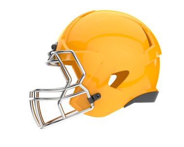 Football helmet isolated on white background. 3d rendering - illustration clipart