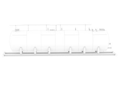 Yakıt deposu beyaz arka planda izole edilmiş. 3d görüntüleme - illüstrasyon