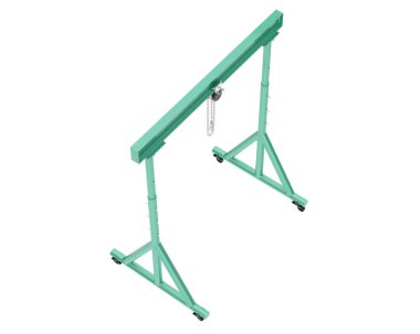 Gantry vinci beyaz arka planda izole edilmiş. 3d görüntüleme - illüstrasyon