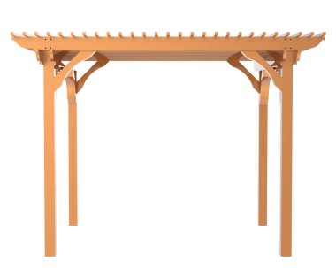 Bahçe çatısı beyaz arka planda izole. 3d görüntüleme - illüstrasyon