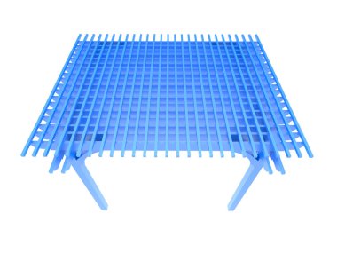 Bahçe çatısı beyaz arka planda izole. 3d görüntüleme - illüstrasyon