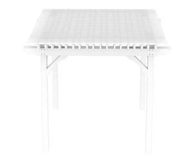 Bahçe çatısı beyaz arka planda izole. 3d görüntüleme - illüstrasyon