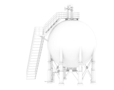 Benzin deposu beyaz arka planda izole edilmiş. 3d görüntüleme - illüstrasyon