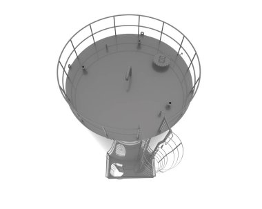 Benzin deposu beyaz arka planda izole edilmiş. 3d görüntüleme - illüstrasyon