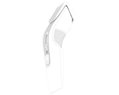 araba kenarı beyaz arka planda izole edildi, 3D görüntüleme - illüstrasyon