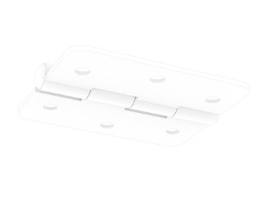 Menteşe beyaz arka planda izole edilmiş. 3d görüntüleme - illüstrasyon