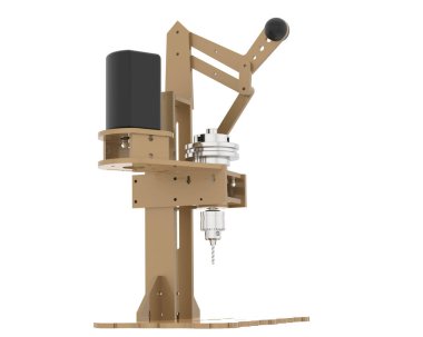 Beyaz arkaplanda mikro sondaj izole edildi