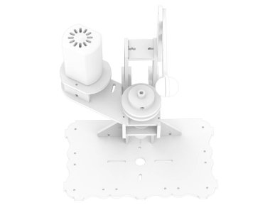 Beyaz arkaplanda mikro sondaj izole edildi