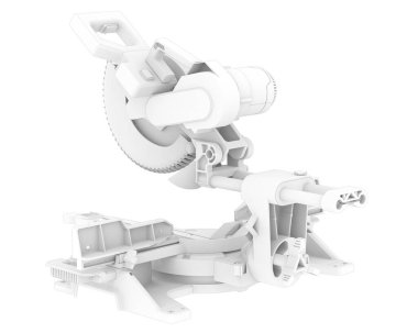 Mitre beyaz arka planda gördü. 3d görüntüleme - illüstrasyon